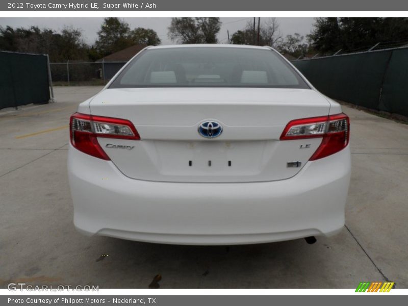 Super White / Ash 2012 Toyota Camry Hybrid LE