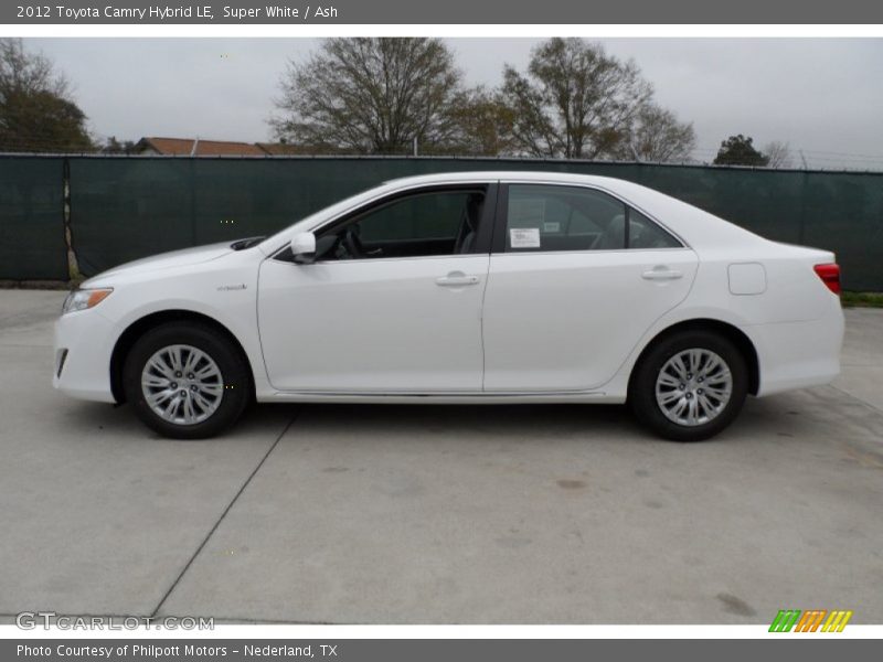 Super White / Ash 2012 Toyota Camry Hybrid LE