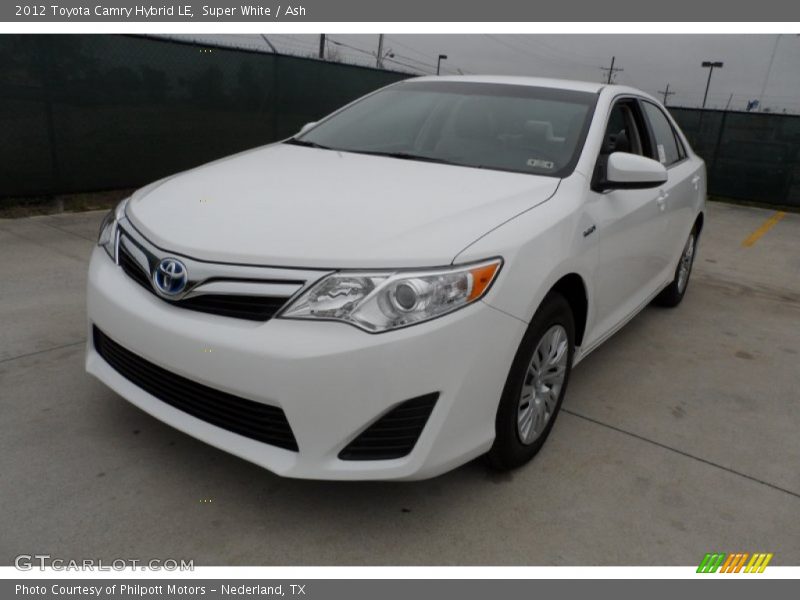 Super White / Ash 2012 Toyota Camry Hybrid LE