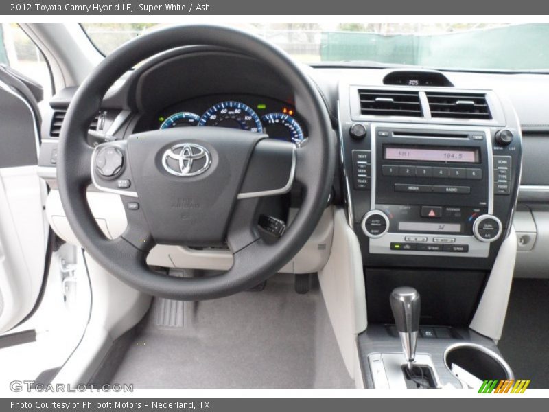 Super White / Ash 2012 Toyota Camry Hybrid LE