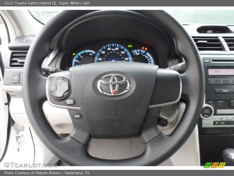 Super White / Ash 2012 Toyota Camry Hybrid LE