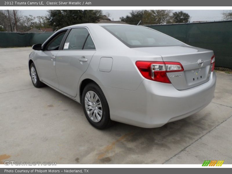 Classic Silver Metallic / Ash 2012 Toyota Camry LE