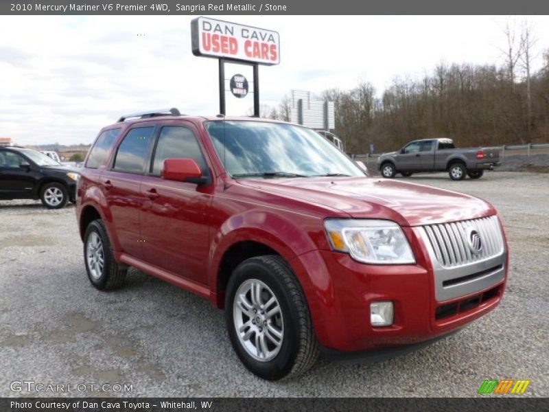 Sangria Red Metallic / Stone 2010 Mercury Mariner V6 Premier 4WD