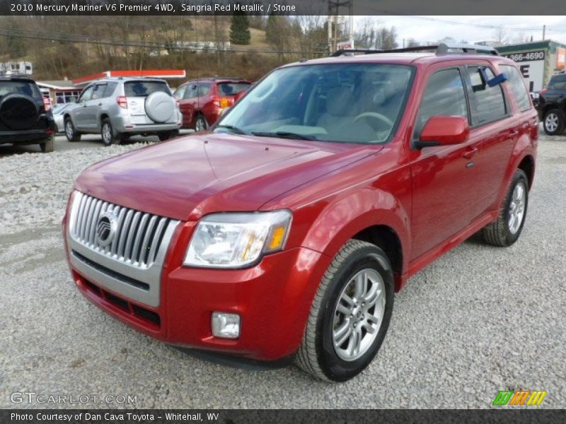 Sangria Red Metallic / Stone 2010 Mercury Mariner V6 Premier 4WD