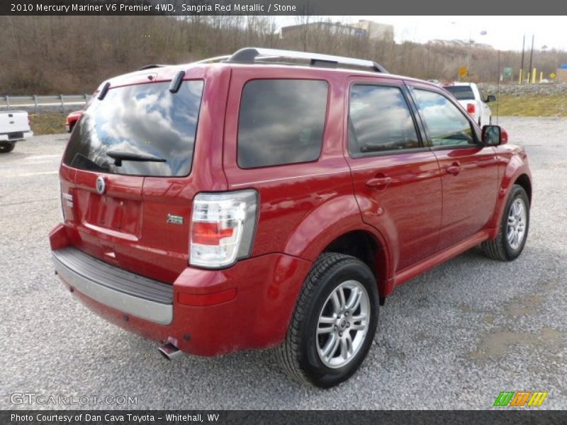 Sangria Red Metallic / Stone 2010 Mercury Mariner V6 Premier 4WD