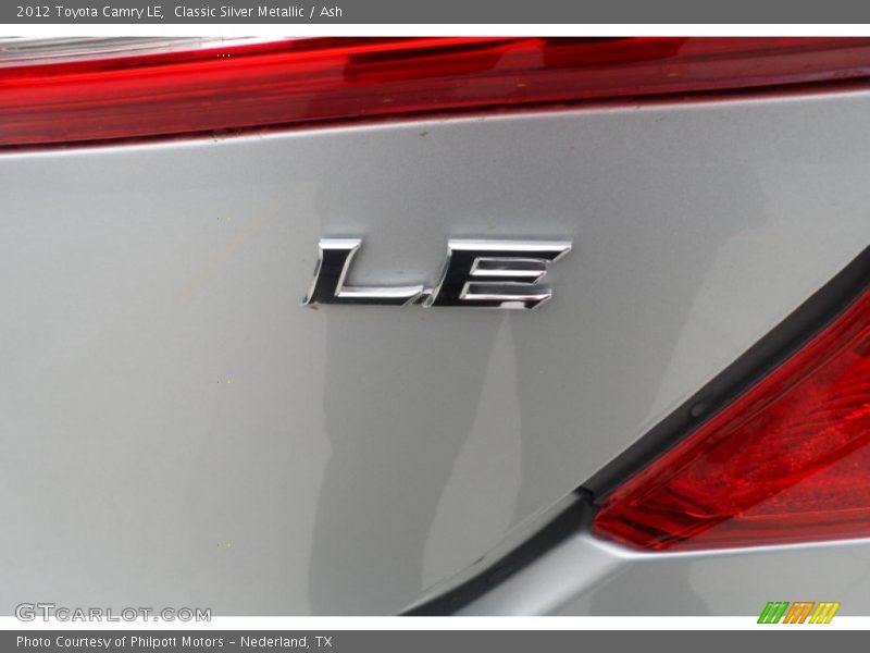 Classic Silver Metallic / Ash 2012 Toyota Camry LE