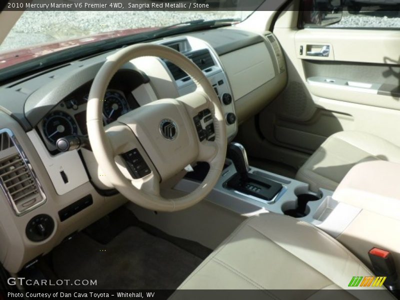 Sangria Red Metallic / Stone 2010 Mercury Mariner V6 Premier 4WD