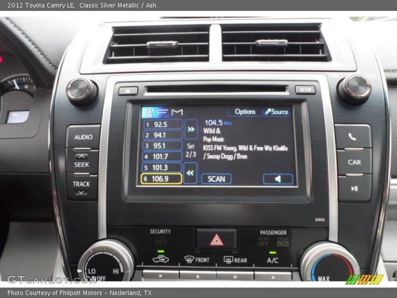 Classic Silver Metallic / Ash 2012 Toyota Camry LE