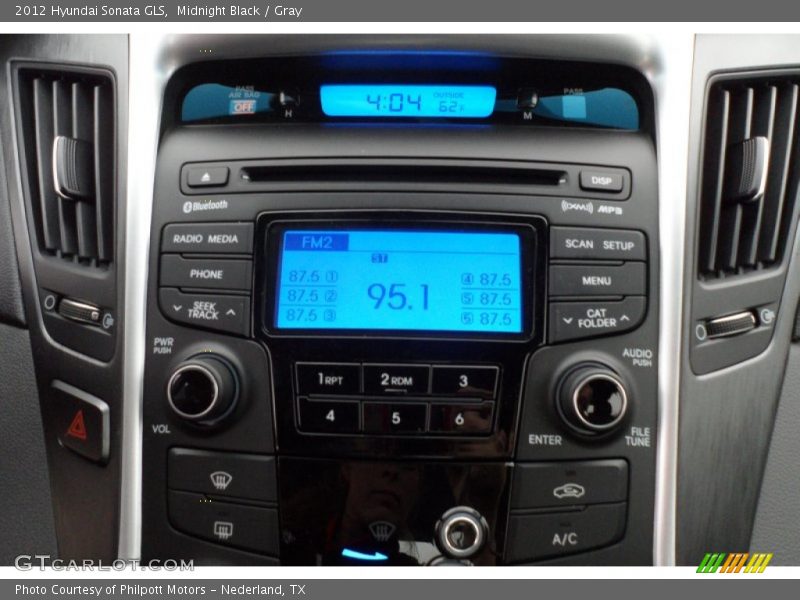 Midnight Black / Gray 2012 Hyundai Sonata GLS