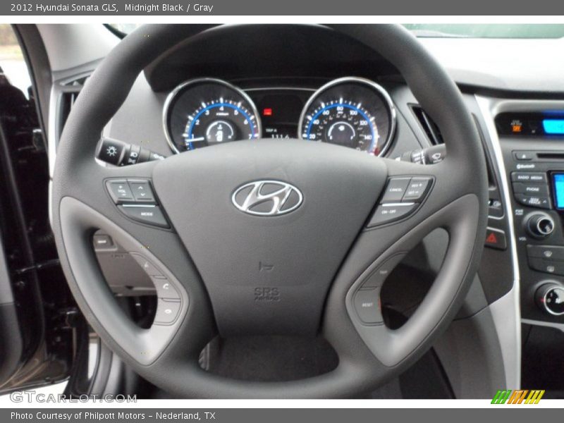 Midnight Black / Gray 2012 Hyundai Sonata GLS