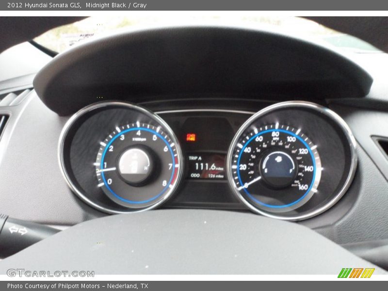 Midnight Black / Gray 2012 Hyundai Sonata GLS