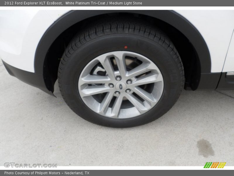 White Platinum Tri-Coat / Medium Light Stone 2012 Ford Explorer XLT EcoBoost