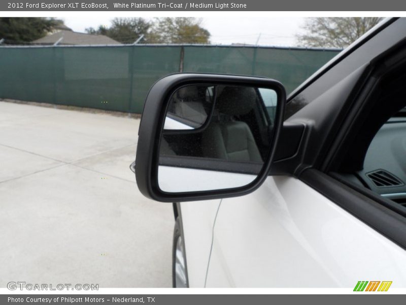 White Platinum Tri-Coat / Medium Light Stone 2012 Ford Explorer XLT EcoBoost