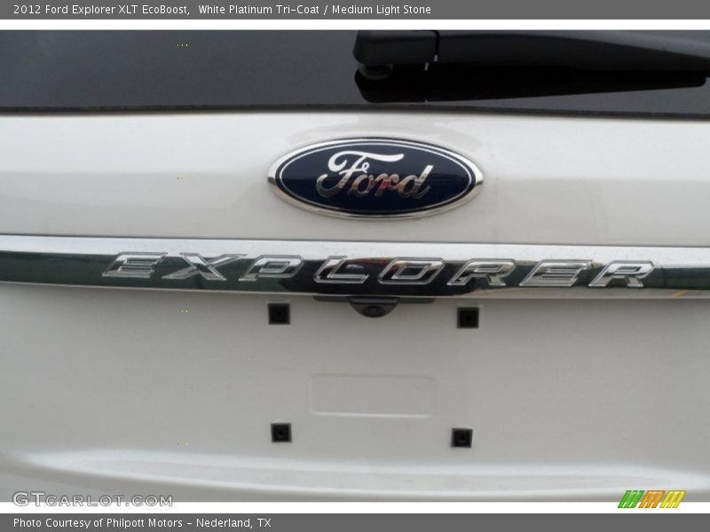 White Platinum Tri-Coat / Medium Light Stone 2012 Ford Explorer XLT EcoBoost