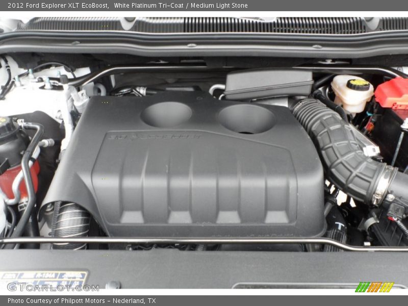 White Platinum Tri-Coat / Medium Light Stone 2012 Ford Explorer XLT EcoBoost