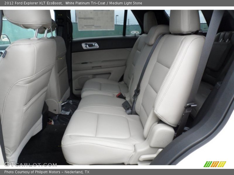 White Platinum Tri-Coat / Medium Light Stone 2012 Ford Explorer XLT EcoBoost