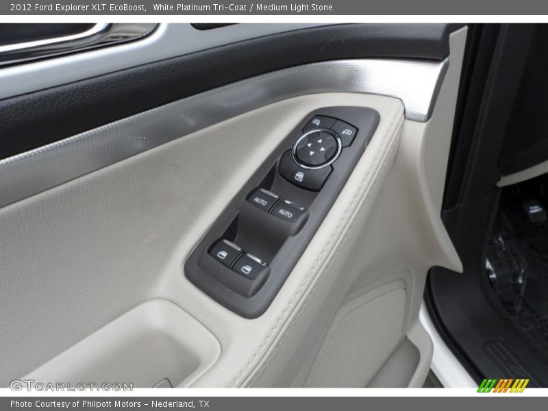 White Platinum Tri-Coat / Medium Light Stone 2012 Ford Explorer XLT EcoBoost