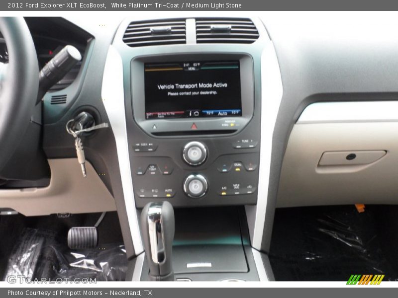White Platinum Tri-Coat / Medium Light Stone 2012 Ford Explorer XLT EcoBoost