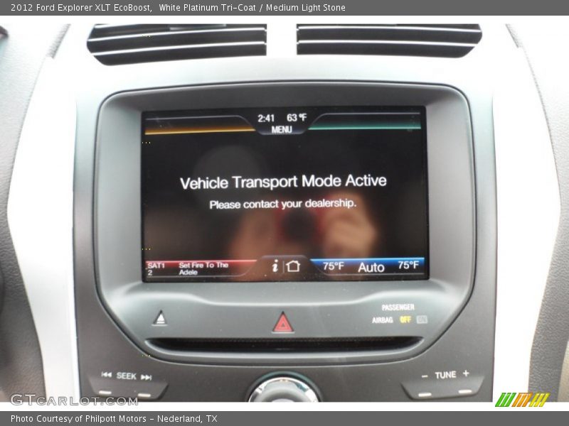 White Platinum Tri-Coat / Medium Light Stone 2012 Ford Explorer XLT EcoBoost