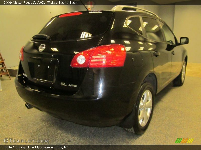 Wicked Black / Black 2009 Nissan Rogue SL AWD