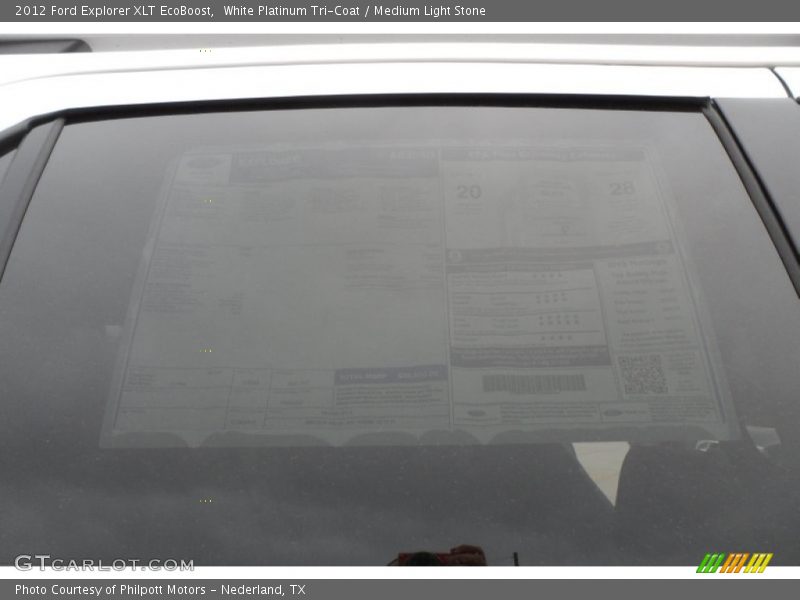 White Platinum Tri-Coat / Medium Light Stone 2012 Ford Explorer XLT EcoBoost