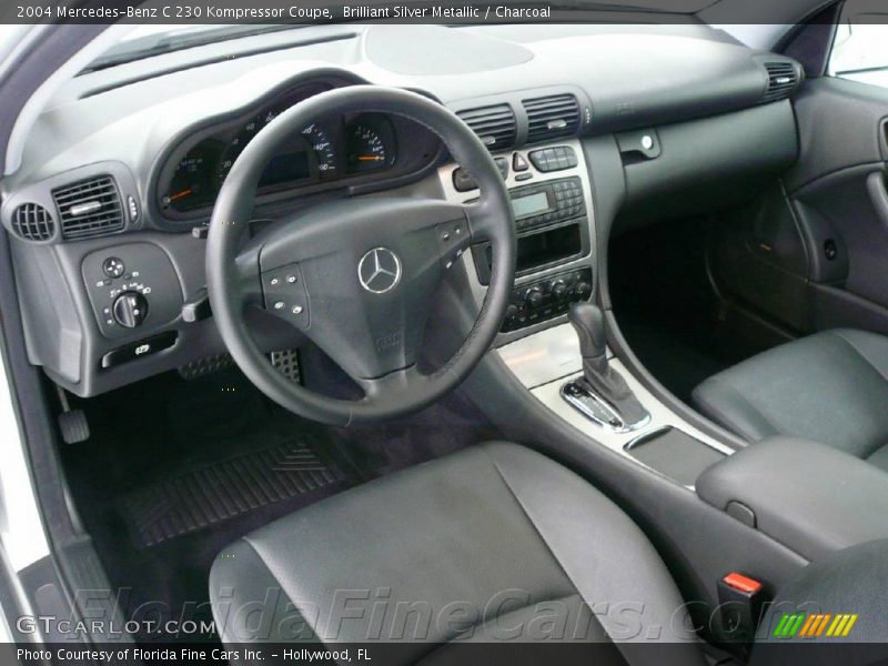 Brilliant Silver Metallic / Charcoal 2004 Mercedes-Benz C 230 Kompressor Coupe