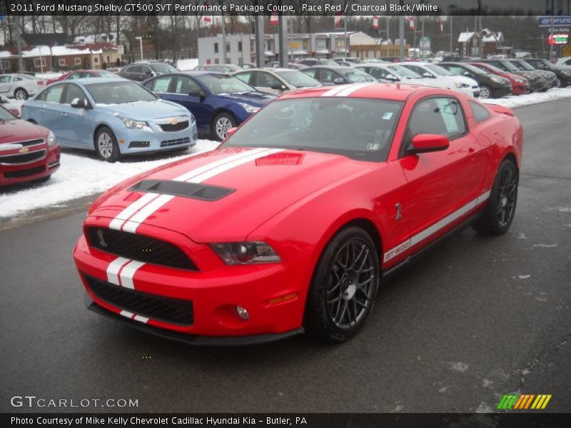 Front 3/4 View of 2011 Mustang Shelby GT500 SVT Performance Package Coupe