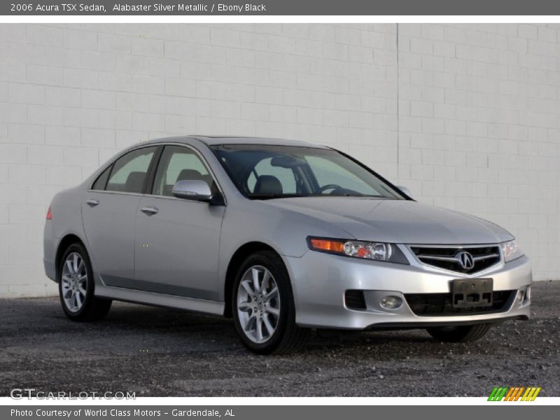 Alabaster Silver Metallic / Ebony Black 2006 Acura TSX Sedan