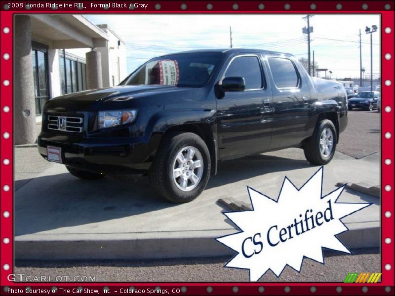 Formal Black / Gray 2008 Honda Ridgeline RTL
