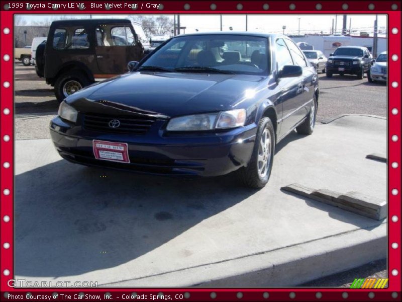Blue Velvet Pearl / Gray 1999 Toyota Camry LE V6