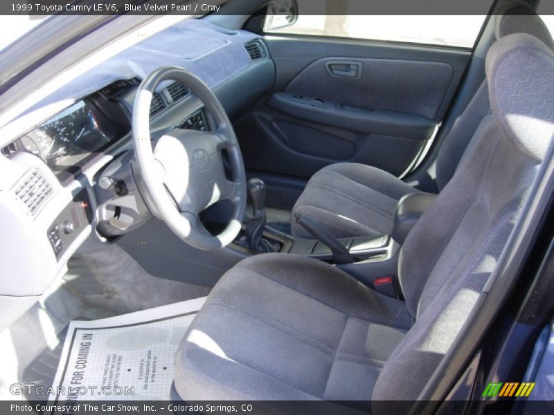 Blue Velvet Pearl / Gray 1999 Toyota Camry LE V6