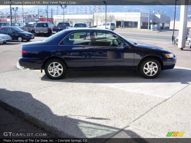 Blue Velvet Pearl / Gray 1999 Toyota Camry LE V6