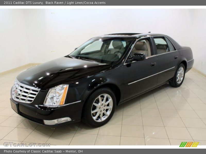 Black Raven / Light Linen/Cocoa Accents 2011 Cadillac DTS Luxury