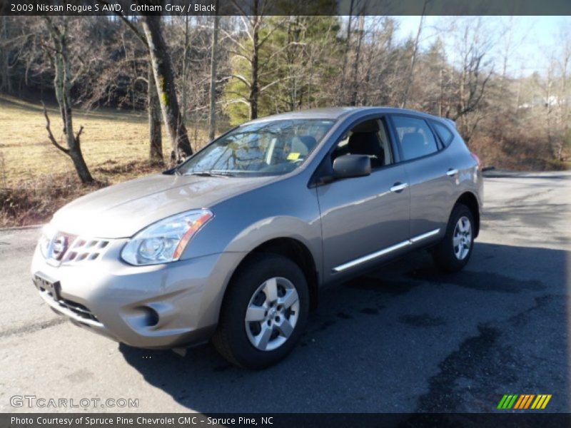 Gotham Gray / Black 2009 Nissan Rogue S AWD