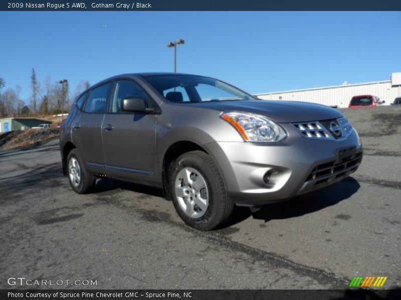 Gotham Gray / Black 2009 Nissan Rogue S AWD