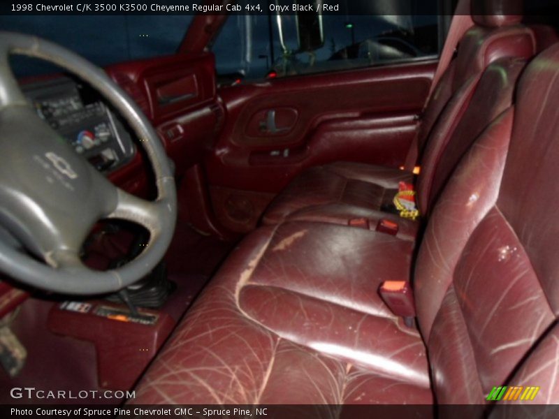 Onyx Black / Red 1998 Chevrolet C/K 3500 K3500 Cheyenne Regular Cab 4x4
