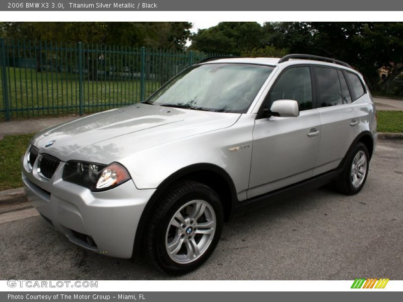 Titanium Silver Metallic / Black 2006 BMW X3 3.0i