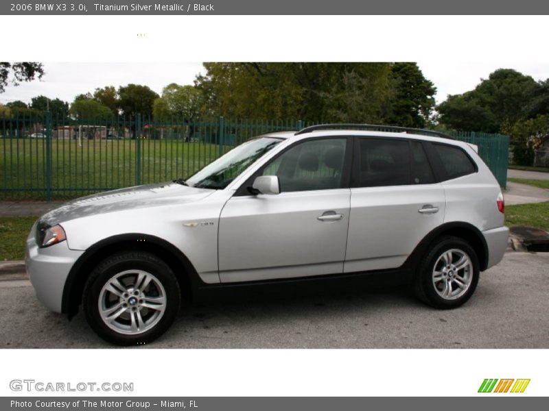Titanium Silver Metallic / Black 2006 BMW X3 3.0i