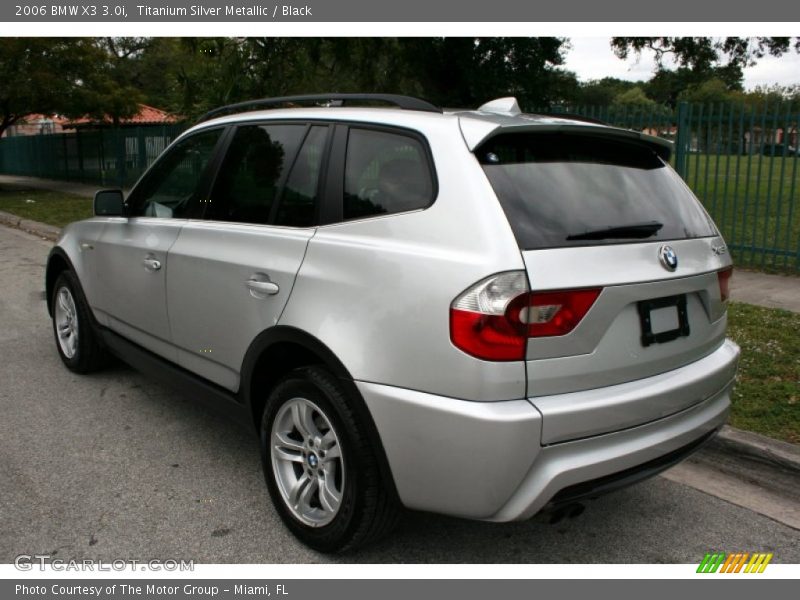 Titanium Silver Metallic / Black 2006 BMW X3 3.0i