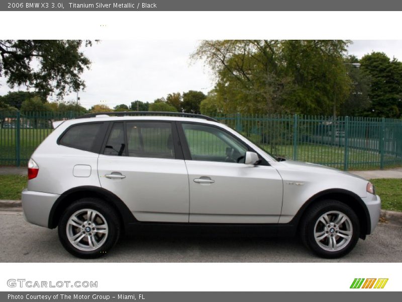 Titanium Silver Metallic / Black 2006 BMW X3 3.0i