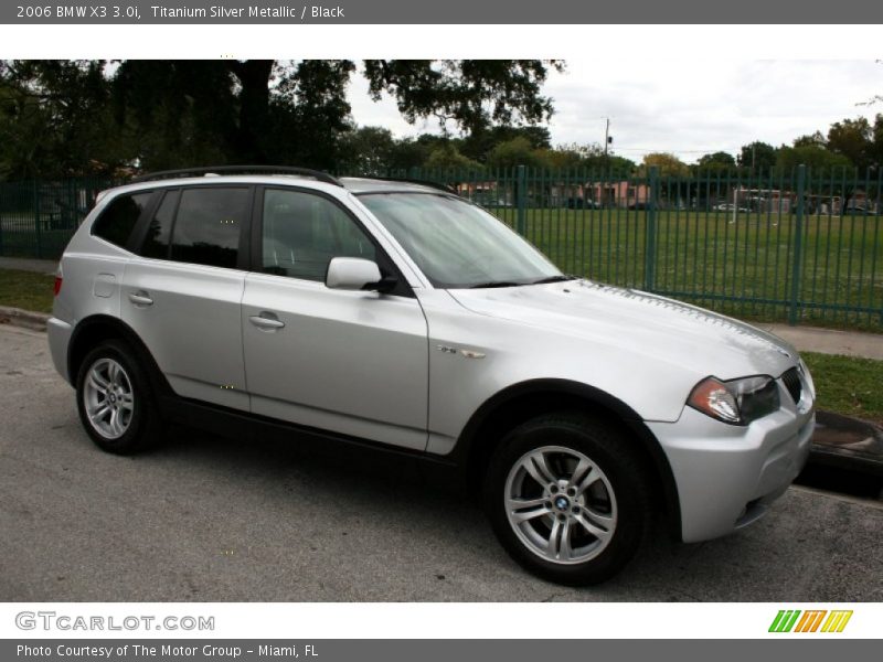 Titanium Silver Metallic / Black 2006 BMW X3 3.0i