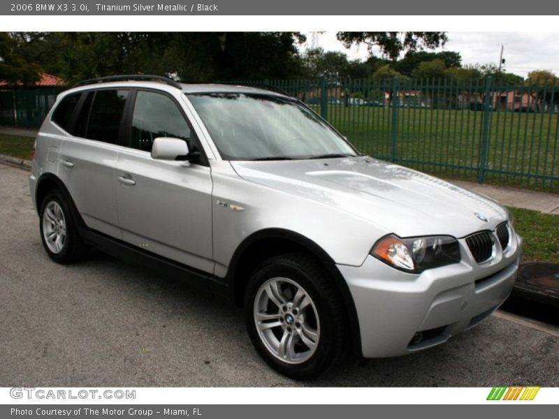 Titanium Silver Metallic / Black 2006 BMW X3 3.0i