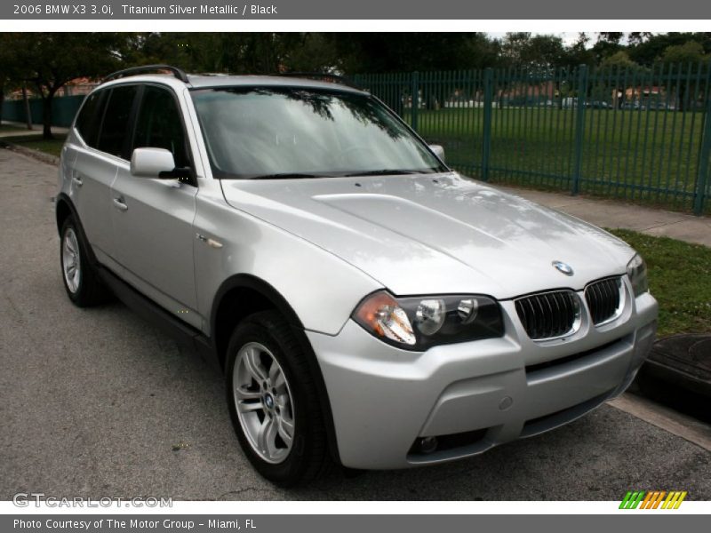 Titanium Silver Metallic / Black 2006 BMW X3 3.0i