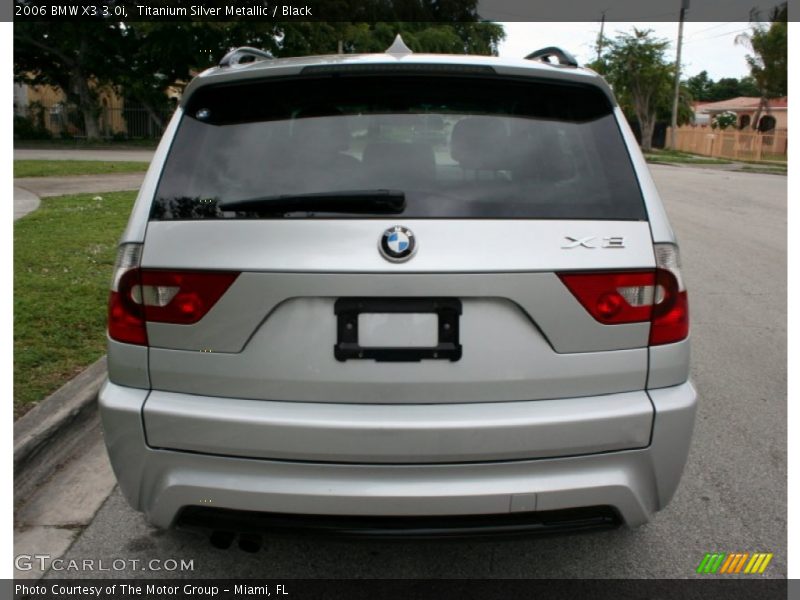 Titanium Silver Metallic / Black 2006 BMW X3 3.0i