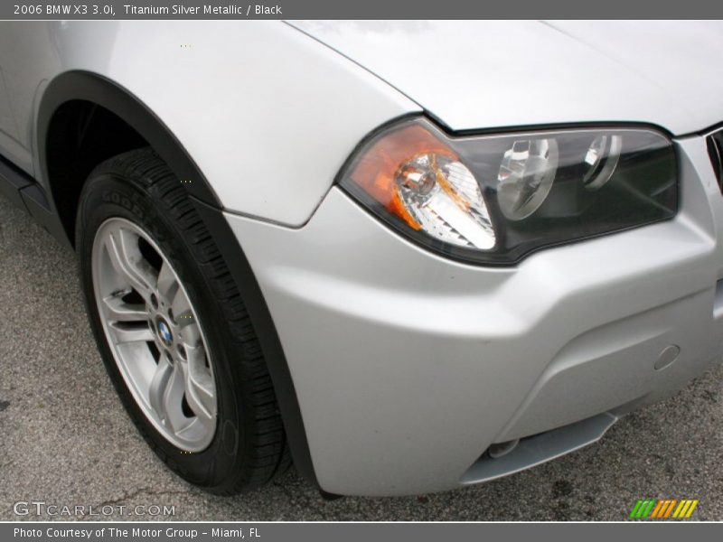 Titanium Silver Metallic / Black 2006 BMW X3 3.0i