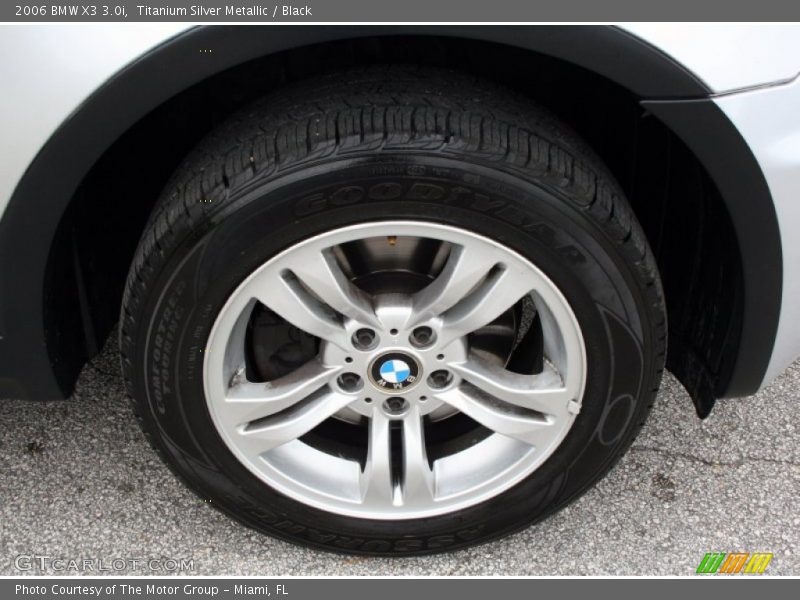 Titanium Silver Metallic / Black 2006 BMW X3 3.0i