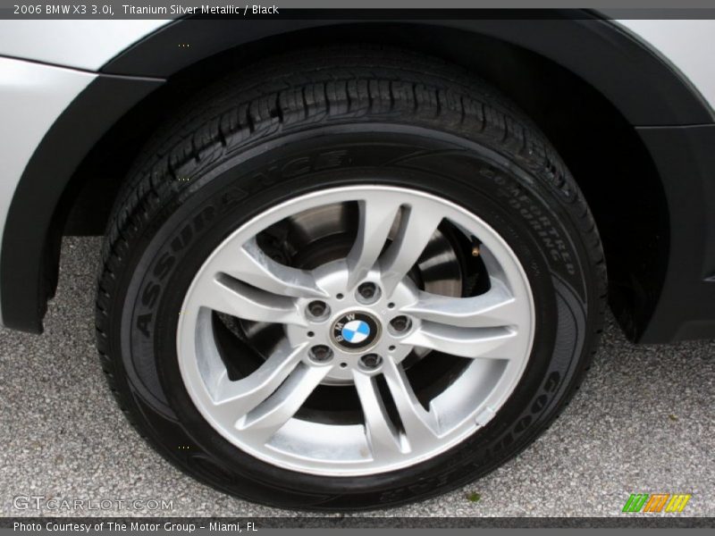 Titanium Silver Metallic / Black 2006 BMW X3 3.0i