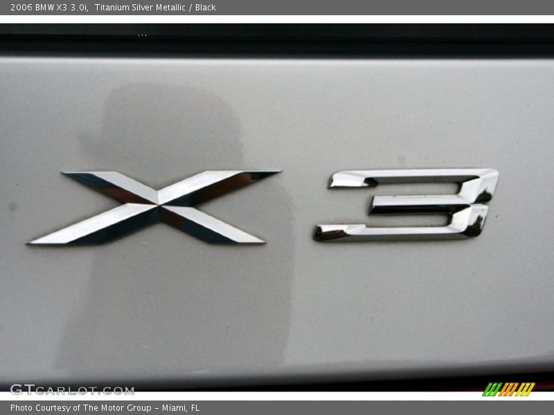 Titanium Silver Metallic / Black 2006 BMW X3 3.0i