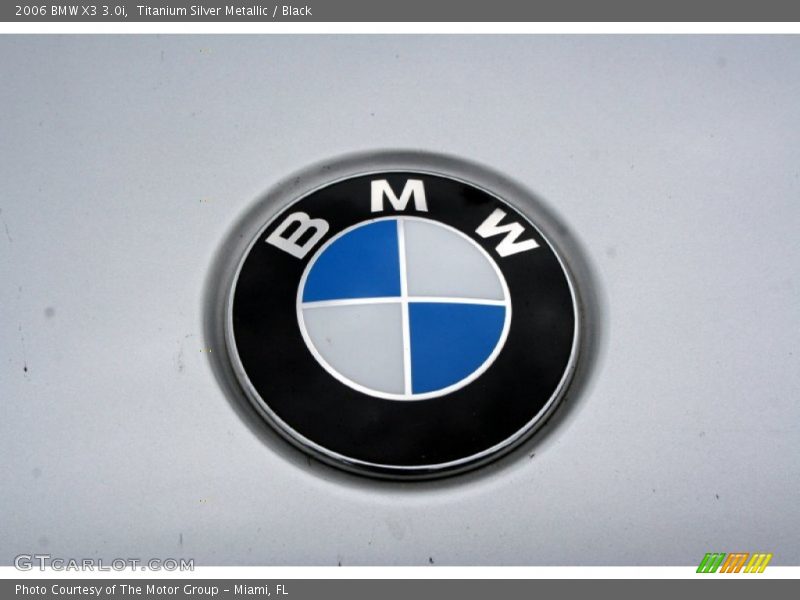 Titanium Silver Metallic / Black 2006 BMW X3 3.0i