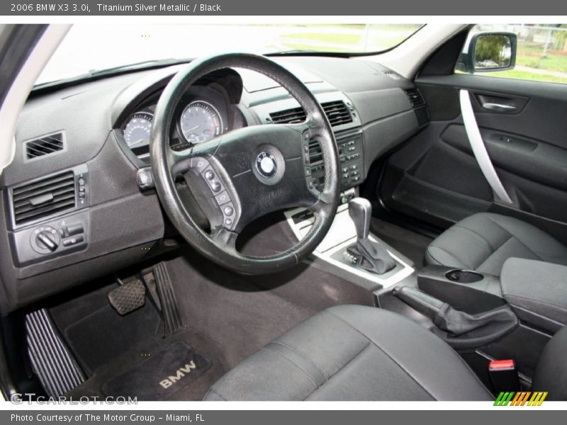 Titanium Silver Metallic / Black 2006 BMW X3 3.0i